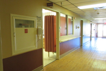 The hospital hallway