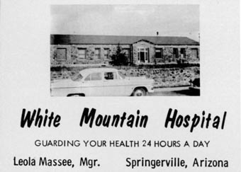 An older photo of White Mountain Hospital